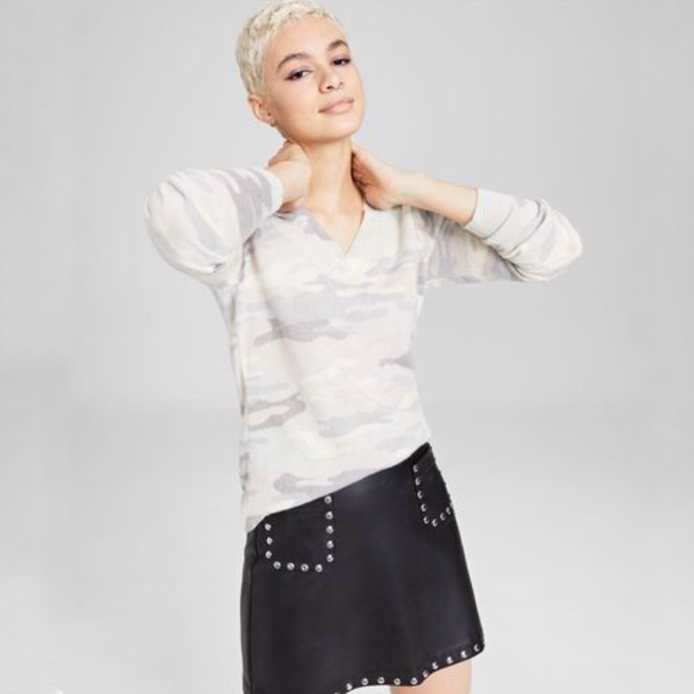 CHARTER CLUB Cashmere camo sweater small - Picture 6 of 8